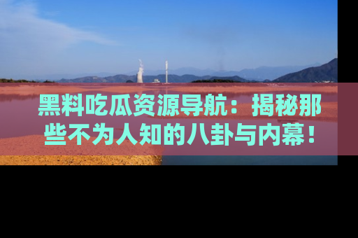 黑料吃瓜资源导航：揭秘那些不为人知的八卦与内幕！