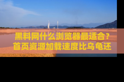 黑料网什么浏览器最适合？首页资源加载速度比乌龟还慢的体验真心吐槽！